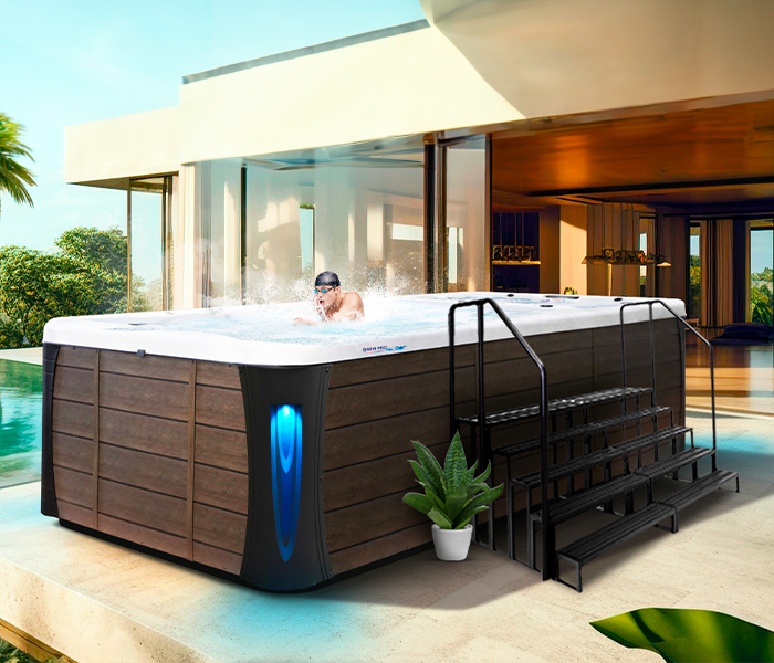 Calspas hot tub being used in a family setting - Scottsdale